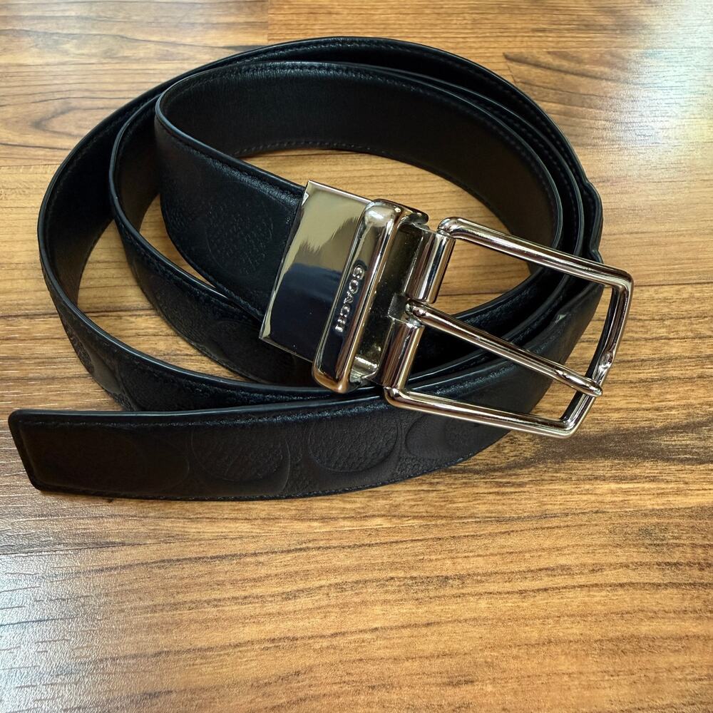 Coach Black Leather Belt